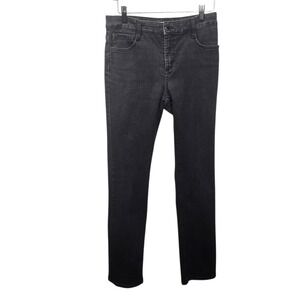 Jones New York Jeans Womens 4 Black Faded Sutton Straight‎ Denim Pants Size 4